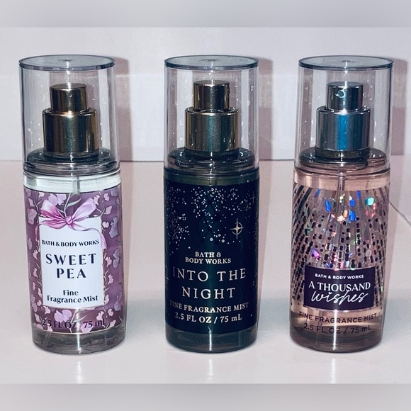 Bath & Body Works - NEW! Set of 3. Sweet Pea - Into The Night - Thousand Wishes. - Picture 1 of 2